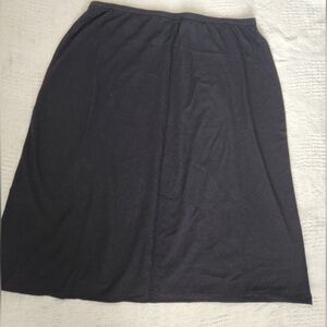 Lands' End Black Cotton/Rayon Skirt Size XL